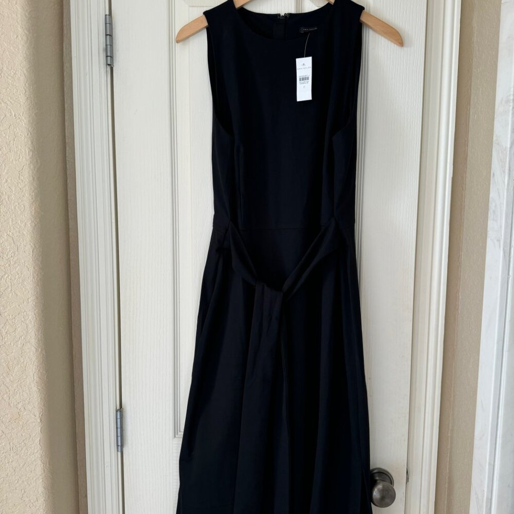 AT Black Sleeveless Dress w/ Tie Front or Back